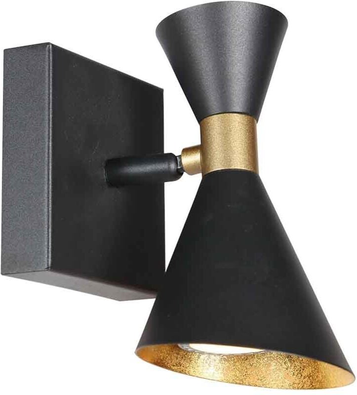 Wandleuchte - Preto - schwarz - metall - ø 9cm - - Anne Lighting