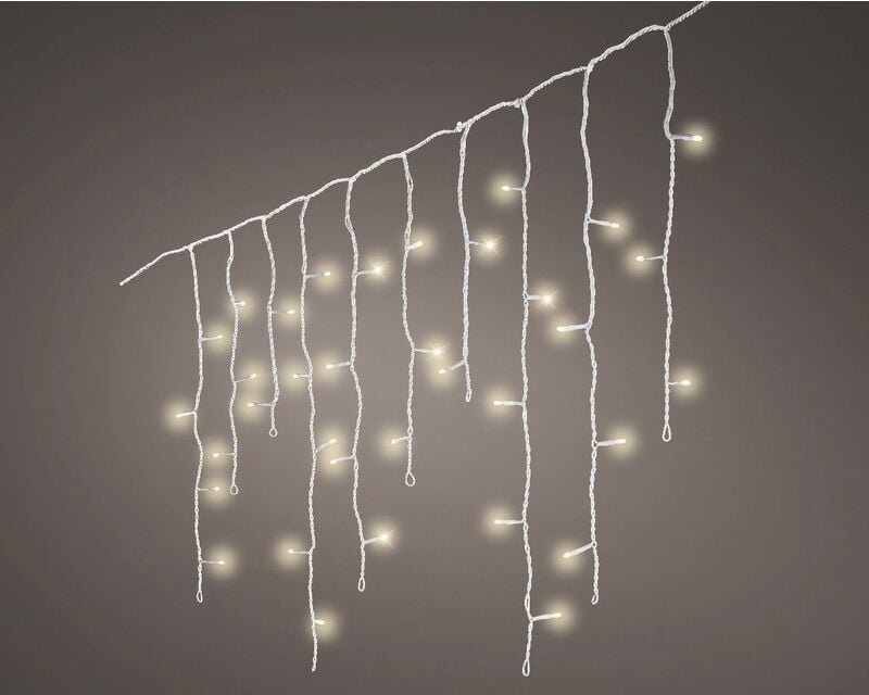 Thumbnail - Kaemingk LED Lichtervorhang Icicle Lights 490 Lichter 20 m weiß Weihnachtslichterketten