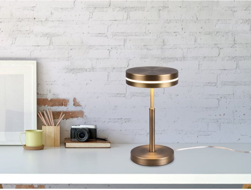 Moderne Lampe Nachttisch Disco Led im Alter von Messing Franklin Trio Beleuchtung