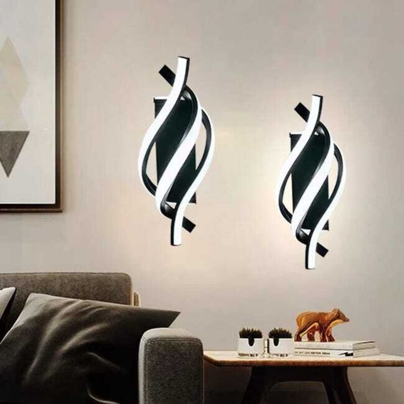 2er Set LED Spiral Wandleuchten – Wandlampe Warmweiß