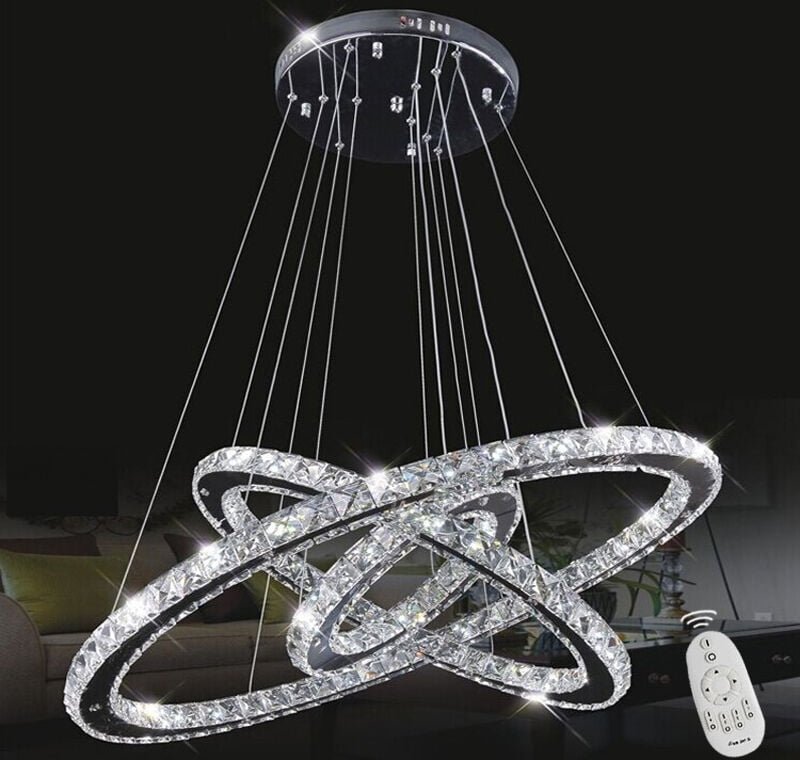 Uisebrt - 72W led Pendelleuchte Hängeleuchte Kristall - Moderne Kreative Höhenverstellbar Kronleuchter Hängelampe Decken...