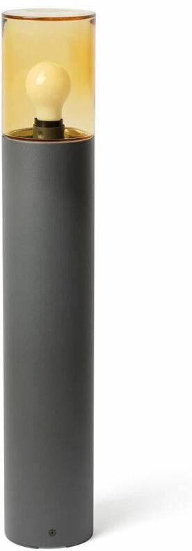 Sockelleuchte dunkelgrau mit Braunglas H700 KILA 71751