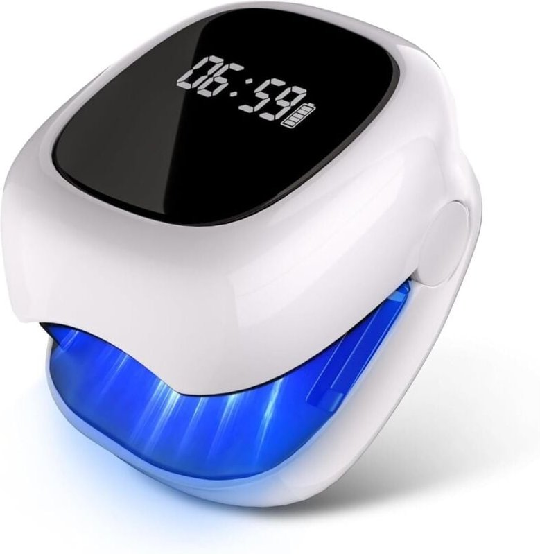 Lasergerät gegen Nagelpilz – Verbesserte Version mit 4 blauen und 2 Infrarot-LEDs – Doppelte Behandlungsdauer – Branchen...