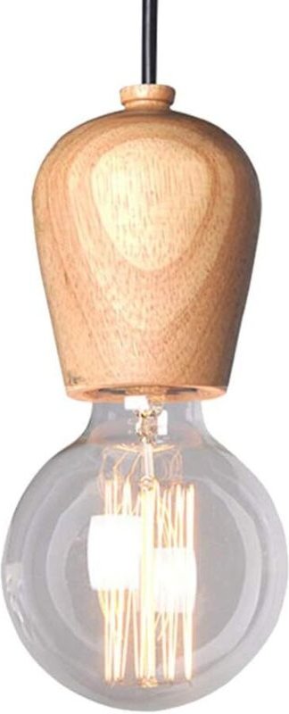 Geometrischer Deckenleuchter aus Holz mit E27-Fassung, geeignet für Restaurant, Wohnzimmer, Büro, Café