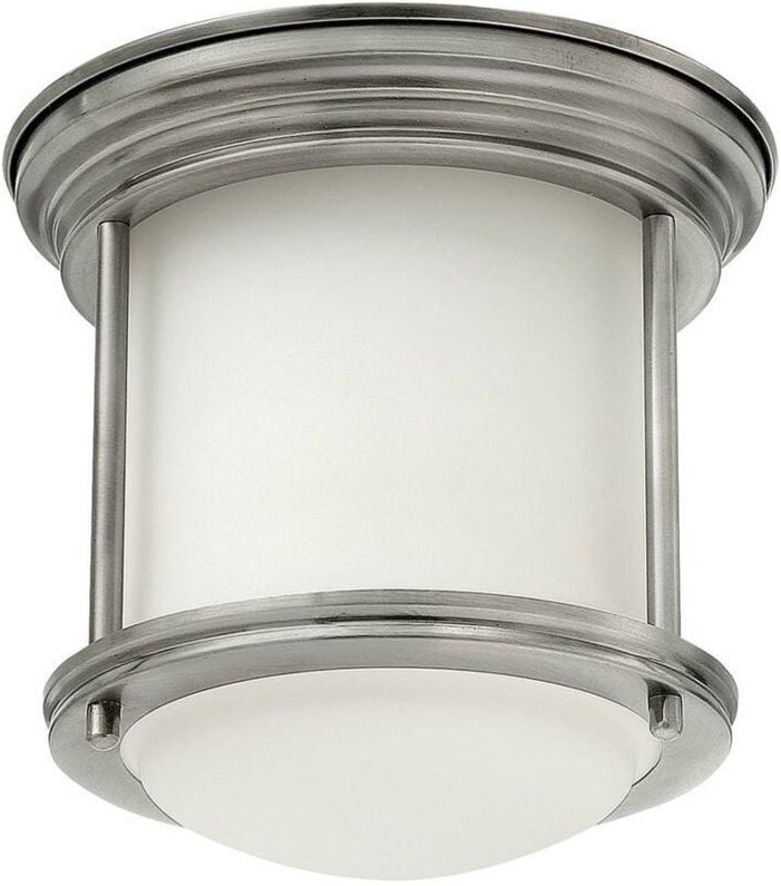 Elstead - Deckenlampe Badezimmerlampe Deckenleuchte IP44 Nickel Stahl Opal Glas