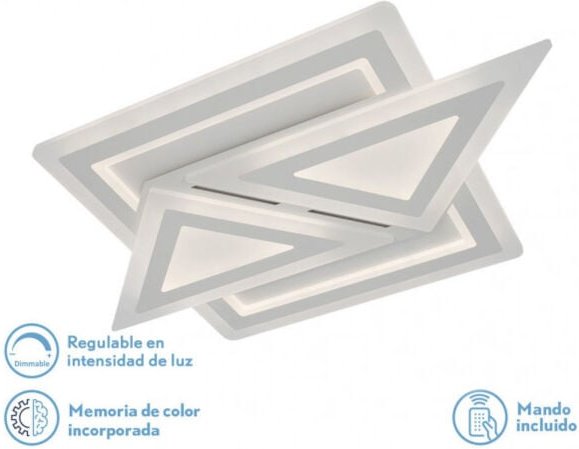 169w Deckenleuchte 3000k, 4000k, 6500k White Atria 5x74x48Cm 22815 Lm Dimmbar, Memory und Fernbedienung c brand Fabrilam...