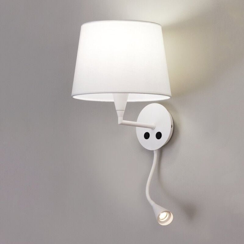 ACB - A32721B – Wandleuchte "Lisa" – E27 1x20W / 1x3W led – Weiß