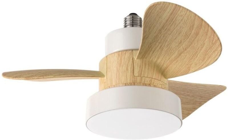 Thumbnail - Deckenventilator Weiß Ø36 cm – led 15W, E27, 3 Geschw., leise, mit Fernbedienung, ABS-Flügel - Perenz