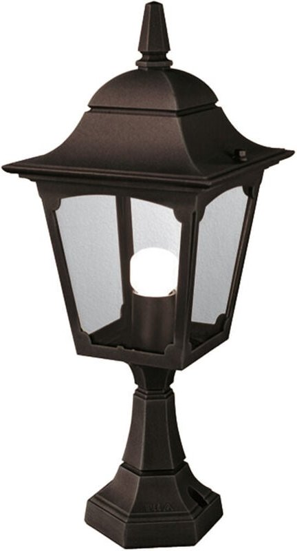 Chapel - 1 leichte Außenpodestlaterne schwarz IP44, E27 - Elstead
