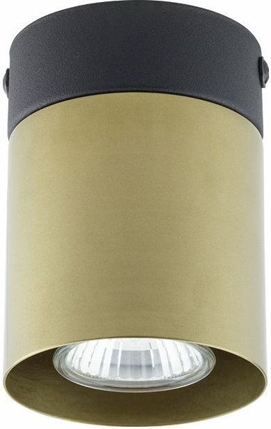 Deckenspot Metall in Gold Schwarz H: 10,5 cm Ø 8 cm GU10 Deckenleuchte Wohnzimmer Flur Küche