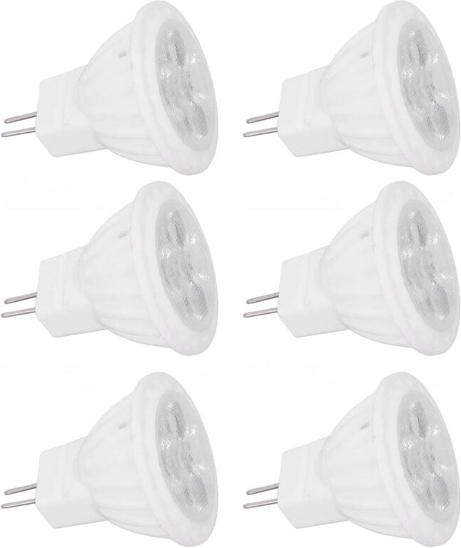 MR11 LED-Gartenleuchten, 6 Stück dimmbare LED-Lampen mit 120° Abstrahlwinkel und GU4-Keramiksockel für den Wohnbereich (...