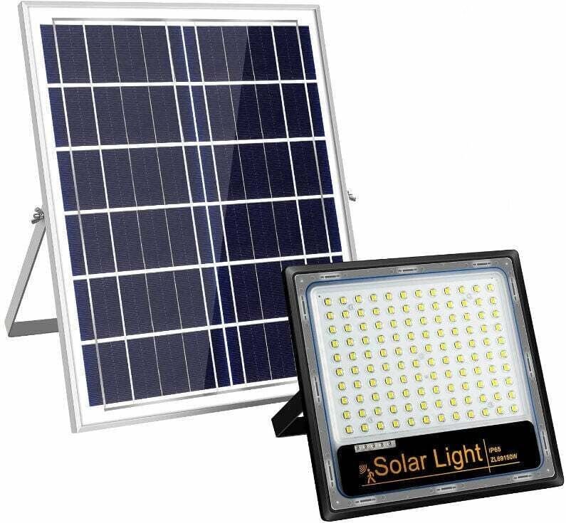 Projecteur Solaire 100W LED Étanche Super Lumineux Jardin Extérieur Éclairage Ménager