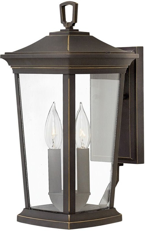Elstead Bromley - 2 Light Outdoor Mittlere Wandlaterne Light Bronze IP44, E14