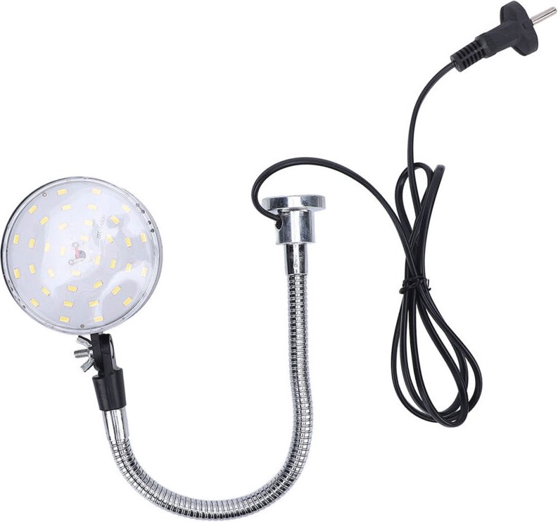 SIXRUN Werkstatt-LED-Maschinenleuchte 15W mit magnetischem, flexiblem Sockel, geeignet für Bohrmaschinen (EU-Stecker 220...