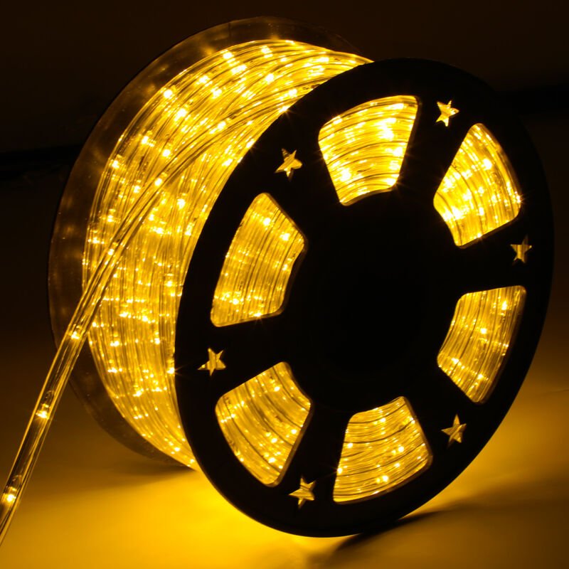 SWANEW LED Lichtschlauch Lichterkette Beleuchtung Gelb20 Meter LED für Drinnen/Draußen Weihnachten Beleuchtung Dekoratio...