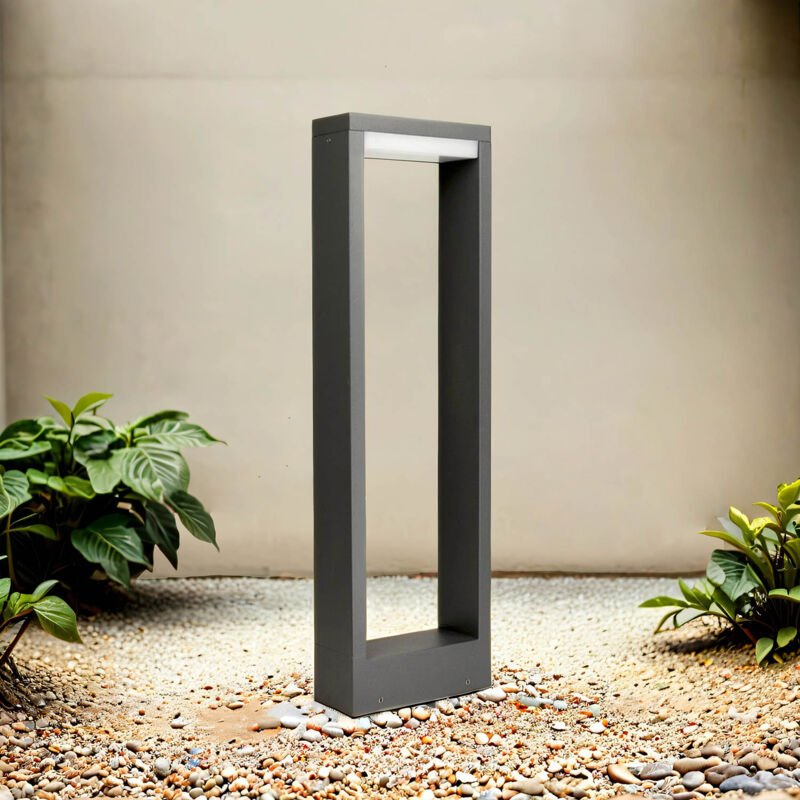 Licht-erlebnisse - led Pollerleuchte 50 cm IP54 Anthrazit Hof Haus 4000 k 480 lm Modern Stehleuchte