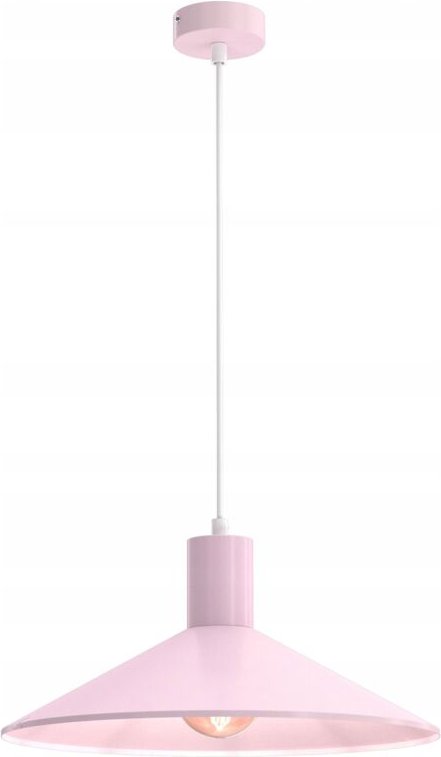 Frei. Ewilight TOSCANA E27-Hängelampe, Metallschirm in Rosa, Schirm