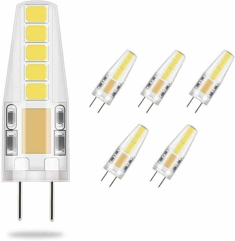 x G4 3W LED-Lampen, kaltweiß, entspricht einer 23W Halogenlampe, Format 36 mm x 9 mm (ähnlich herkömmlichen Größen), 600...