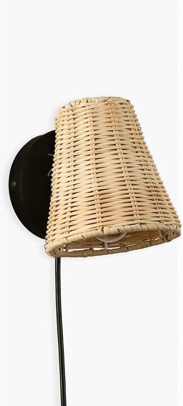 Wandleuchte aus Korbgeflecht "BLIND"