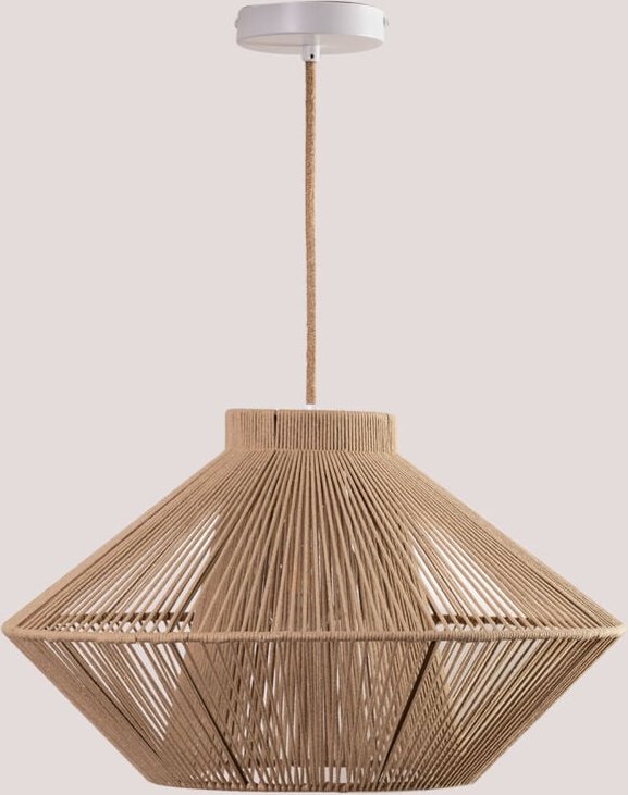Sklum - Ufo-Deckenlampe aus Baumwollseil Natürlich