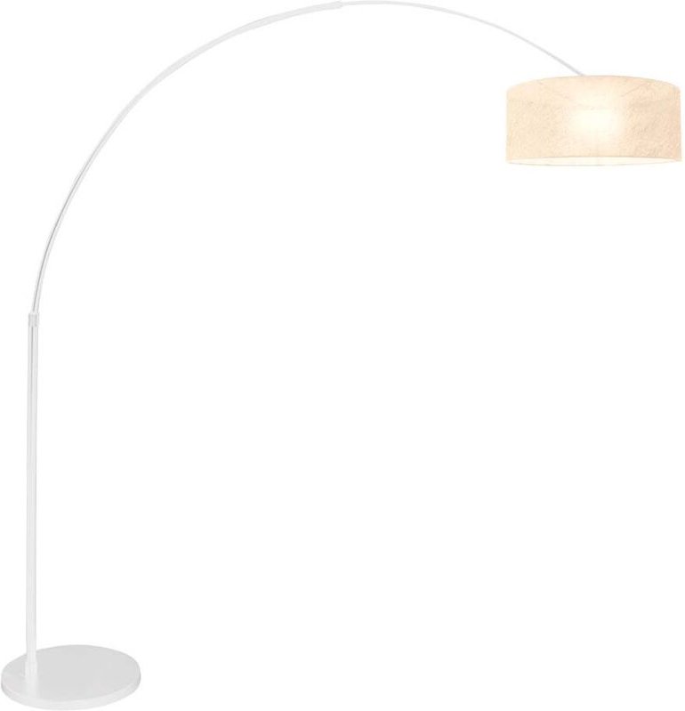 Steinhauer - Bogenleuchte Stehleuchte Standlampe Wohnzimmerlampe Sizoflor Weiß h 180 cm