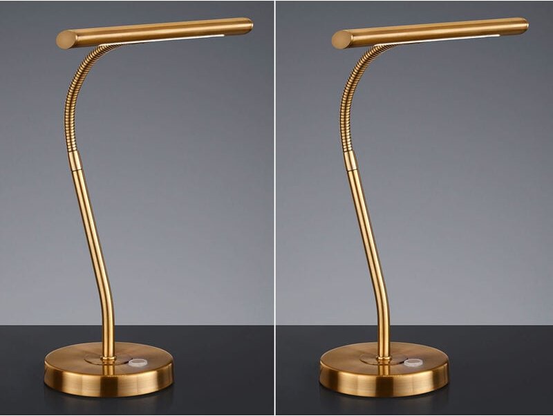 Led Schreibtischleuchte in Altmessing, 2er set mit 4-Stufen Dimmer