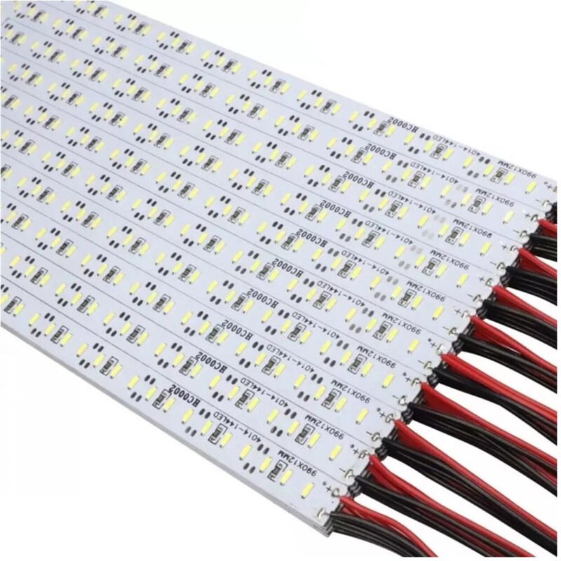 Trade Shop - set 2 barre von 1 metro striscia led rigida profilo smd 4014 monocol 144 led/m -