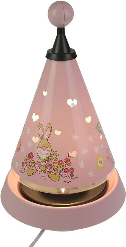 Niermann - Tischlampe Kinderzimmer Carrousel projiziert süsse Herzen ins Kinderzimmer