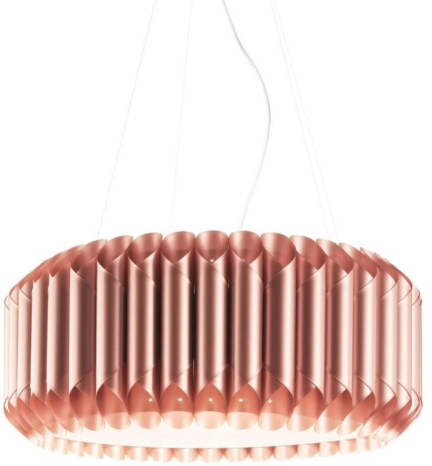 Aufhängung 3 Lichter Kupfer verchromtes Metall cm. 60 x 31 Std