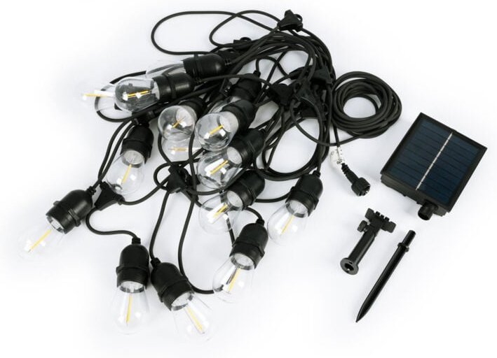 Barcelona Led - Solarleuchte Lichterkette für Außen - 15 x led Lampen E27 IP44
