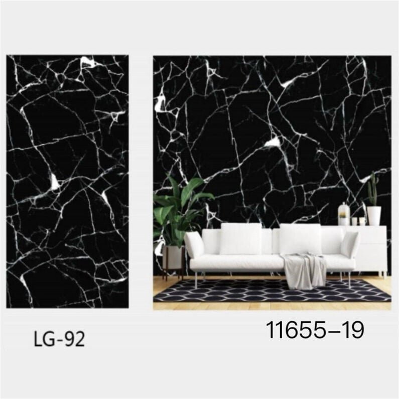 Trade Shop Traesio - Trade Shop - pannello adesivo effetto marmo nero marmorizza pareti paraschizzi 300X60CM stanza -