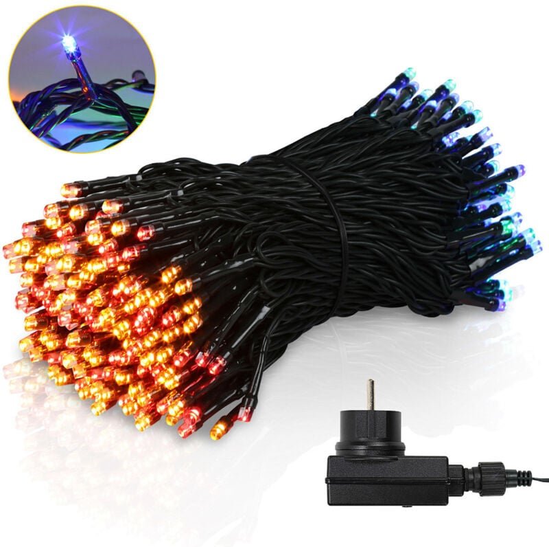 Wolketon 30m 300 LED Lichterkette Eisregen Weihnachten Hochzeit Party Garten Deko 8 Lichtmodi Bunt IP44 Wasserdicht