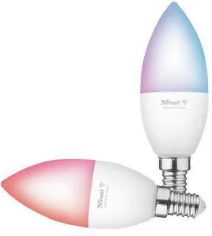 Thumbnail - Trust E14 Duo-Pack LED RGB Ampoule Wi-Fi Kompatibel Alexa