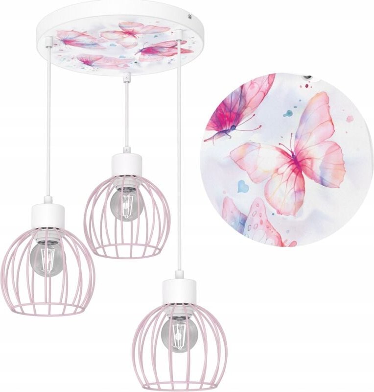 Kinder-Deckenlampe Hängend Schmetterlinge Led Polnische Lampe E27 Kinderdruck