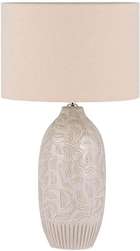 Tischlampe SALZA Keramik Beige