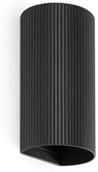 Sole runde schwarz gestreifte Wandleuchte 40543