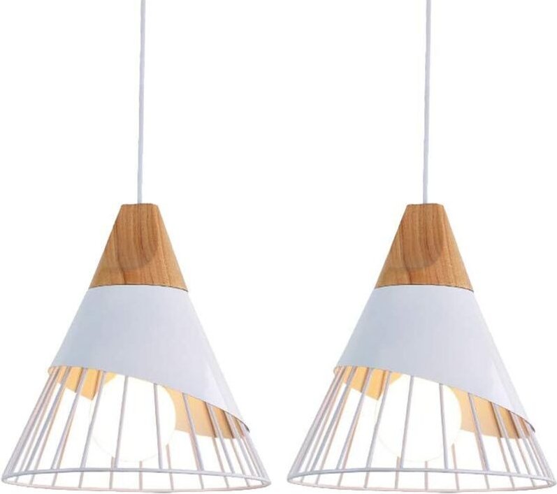 Nordische moderne minimalistische Pendelleuchte aus Holz, kreativer Vintage-Kronleuchter aus Eisen, E27, höhenverstellba...