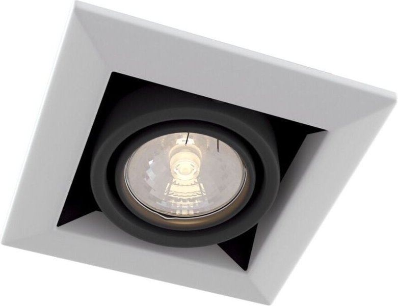 Metal Modern Einbau-Downlight quadratisch Weiß, 1 Licht, GU10