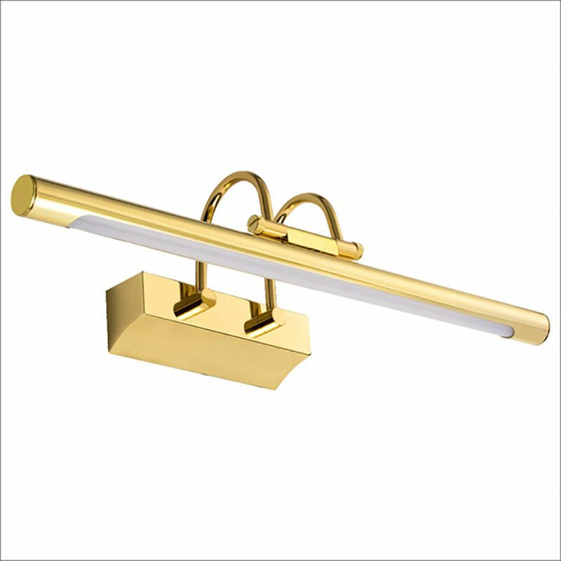 Wandleuchte 9W Weißlicht, LED-Badspiegel mit dimmbarem drehbarem Leuchtenkopf, 43 cm gold