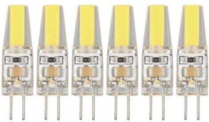 6er-Pack G4 LED-Lampen 220 V 3 W, 360-Grad-Beleuchtung, blendfrei, für Decken, Kronleuchter und Landschaften (weißes Lic...