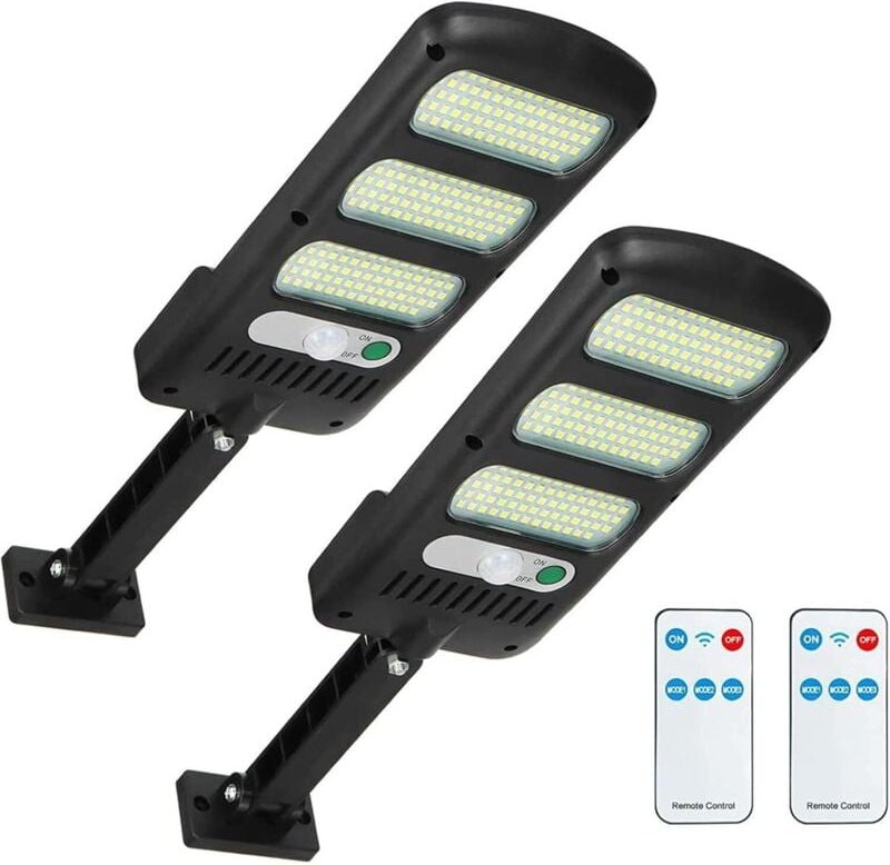 2er-Pack Solarleuchten für den Außenbereich, 213 LED-Sicherheitsbeleuchtung für den Außenbereich mit Bewegungsmelder, wa...