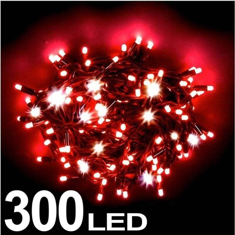 Thumbnail - 300 rote LED-Lichterketten für den Innenbereich mit 8-Funktions-Controller - - Ymyny