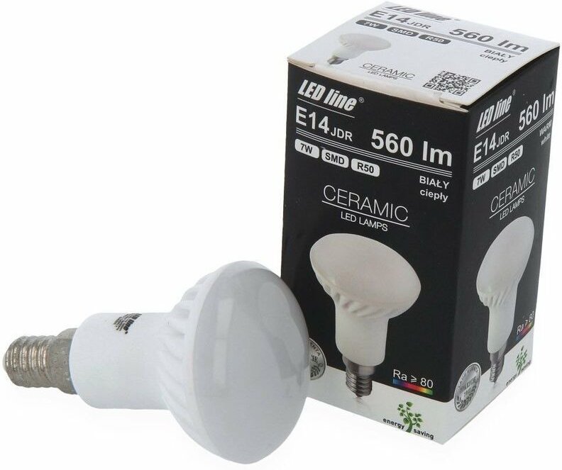 Thumbnail - Led Line - 1x ® E14 7W led 560lm R50 jdr 170-250V smd 2700K Warmweiß Leuchtmittel Spot Reflektor Lampe Glühbirne Beleuch...
