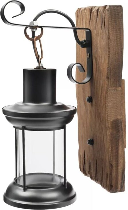 Retro Industriell Garten Wandlampe Vintage Holz Wandleuchte Wand Licht 220V