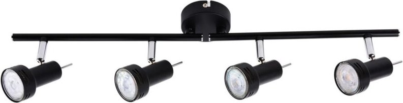 Primaster Deckenstrahler 4er LED Spot New York GU10 8 x 62 x 14 cm schwarz Deckenlampen & Kronleuchter