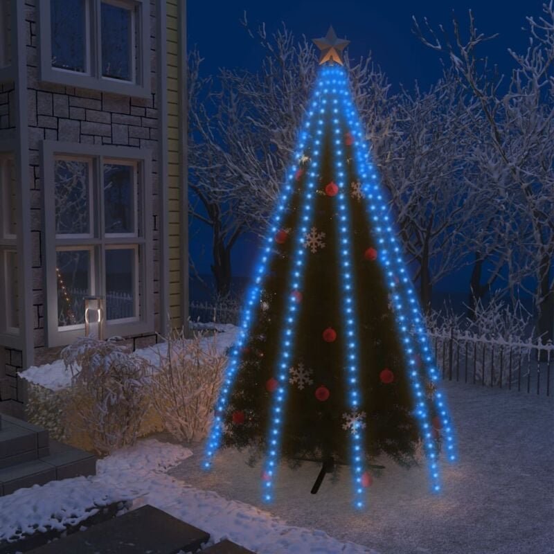 Weihnachtsbaum-Lichternetz mit 400 LEDs Blau 400 cm Vidaxl