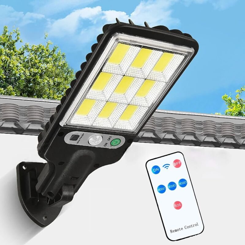 180-W-LED-Solarstraßenleuchte für den Außenbereich, 10000 lm, IP65 wasserdicht, mit Bewegungsmelder