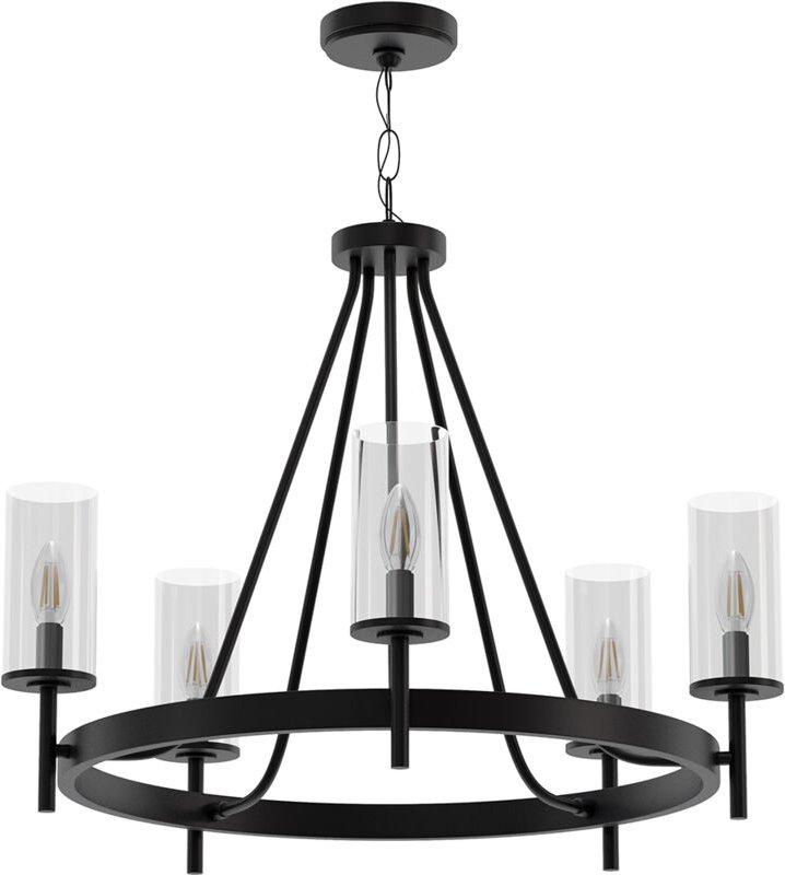 Deckenlampe - Hängeleuchte - Kronleuchter - Loney Schwarz