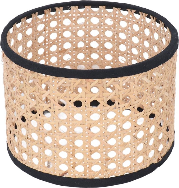 Zoternen - Rattan-Lampenschirm, universelle gewebte Lampenschirmabdeckung für E27 E14 Kronleuchter, Pendelleuchte, Decke