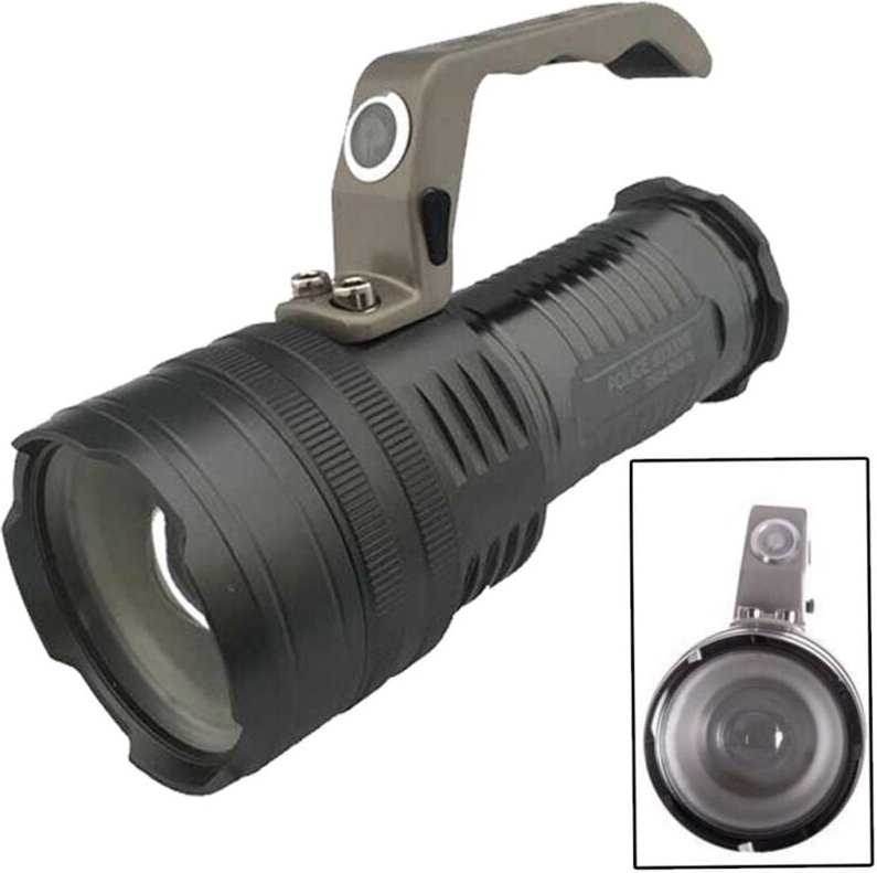 Trade Shop Traesio - Trade Shop - cree T6 zoom led-taschenlampe 800 lumen wasserdicht wiederaufladbar 3 funktionen T808-...